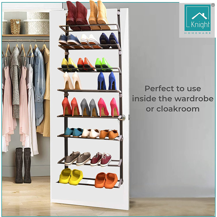 Stackable metal clearance shoe rack